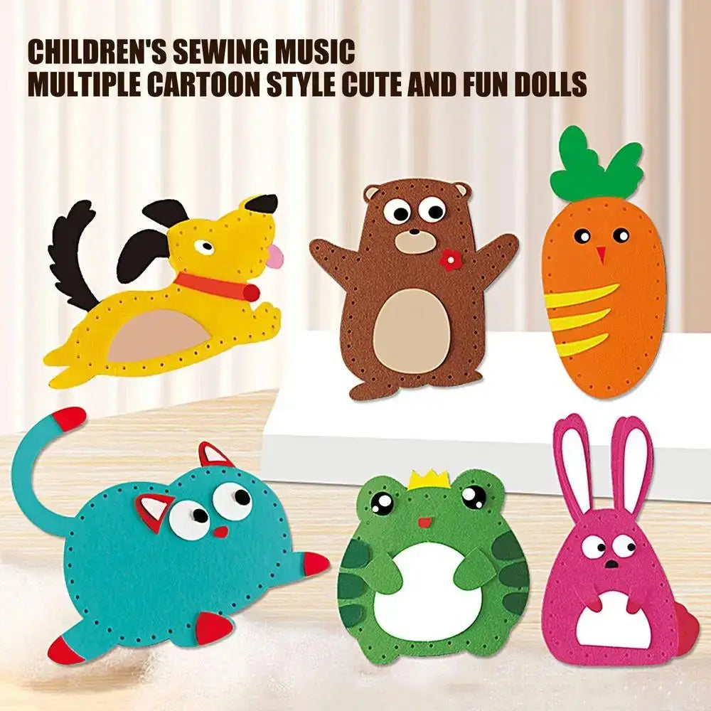 🔥🎁49% OFF 6Pcs Felt Animal Stitching Kit – Creative Learning for Kids| Christmas Sales🔥