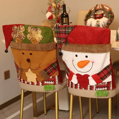 🔥3PCS Christmas Chair Covers – Festive Holiday Set🎄