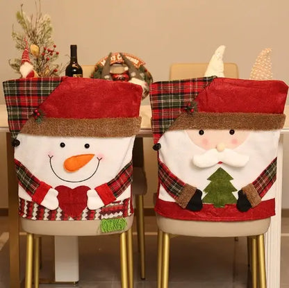 🔥3PCS Christmas Chair Covers – Festive Holiday Set🎄