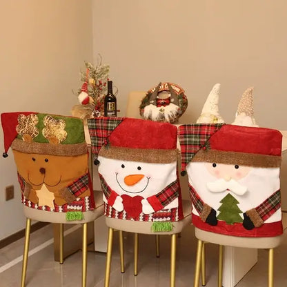 🔥3PCS Christmas Chair Covers – Festive Holiday Set🎄