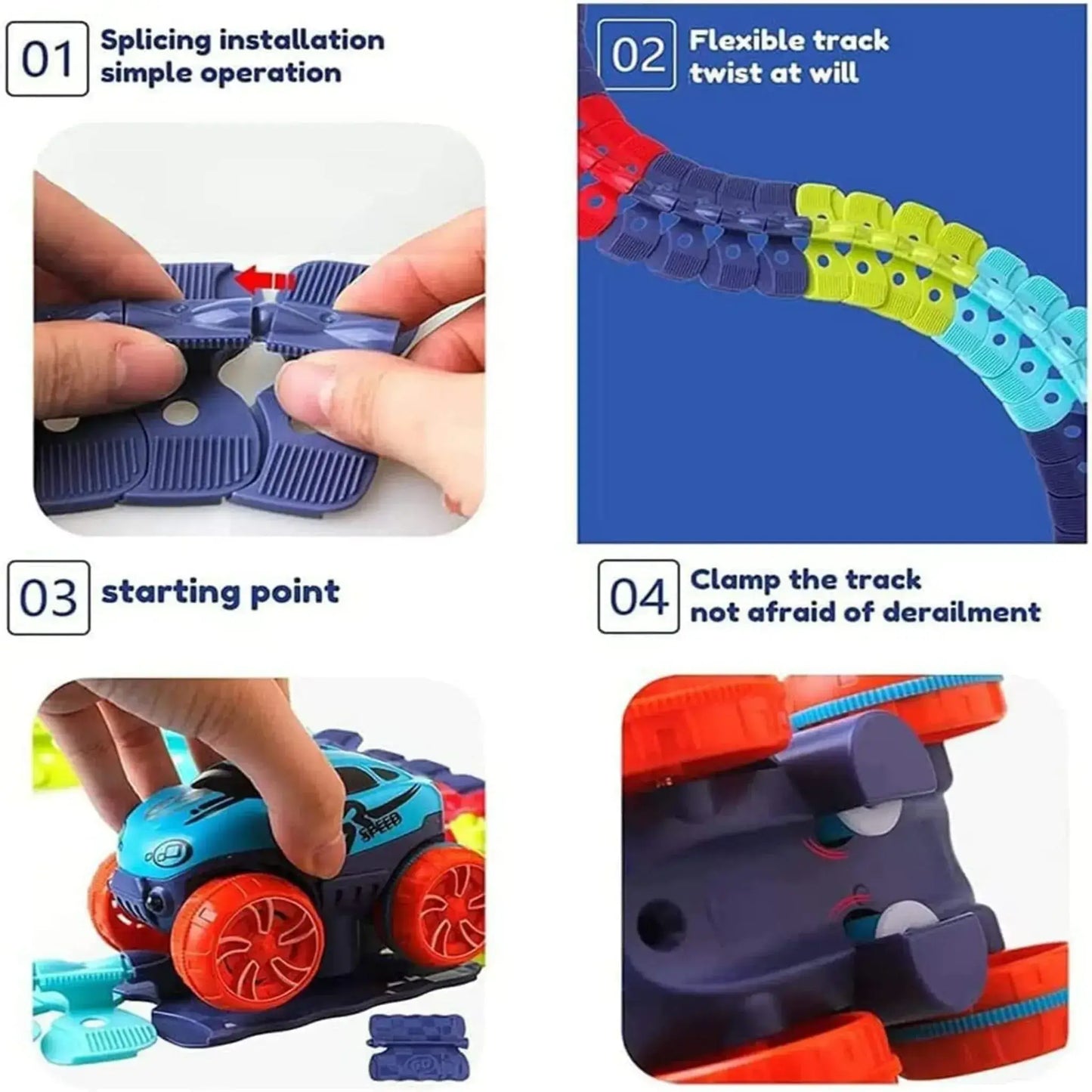 Changeable Track Car Set – 46 Piece Track