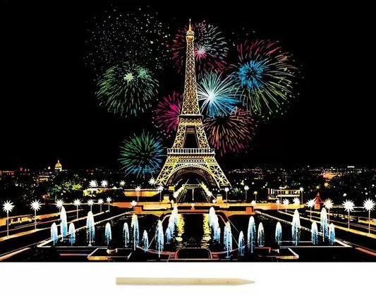 World Landmarks Scratch Art Set