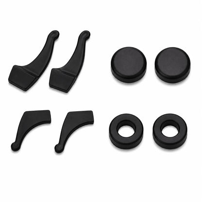 Anti-slip silicone eyewear grips installed on glasses temples