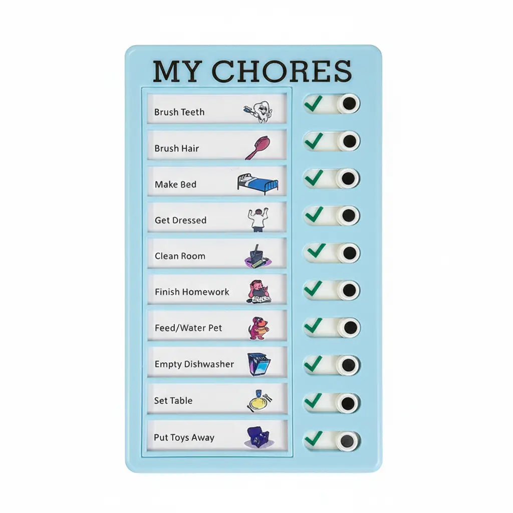 Kids Daily Chore Chart (To Do List) + Extra Blank Paper Card