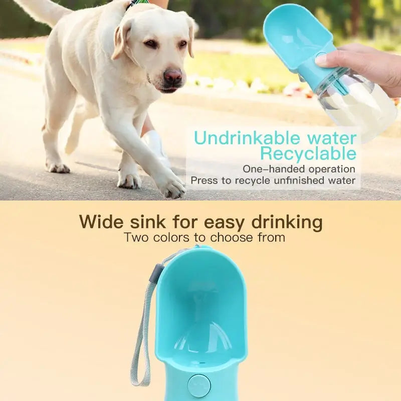 Portable Pet Water Bottle with Food Storage