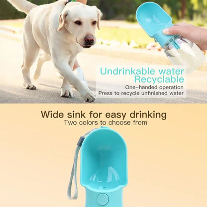 Portable Pet Water Bottle with Food Storage