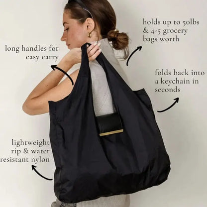 Clip-On Foldable Tote Bag