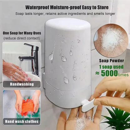 Wall Mounted Soap Powder Dispenser with Adjustable Grinder