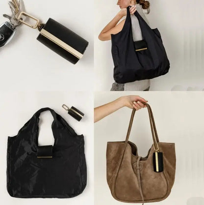 Clip-On Foldable Tote Bag