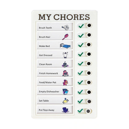 Kids Daily Chore Chart (To Do List) + Extra Blank Paper Card
