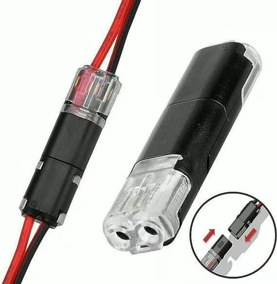 🔥🔥50Pcs Solder-free, strip-free, two-wire plug-in connector with locking latch