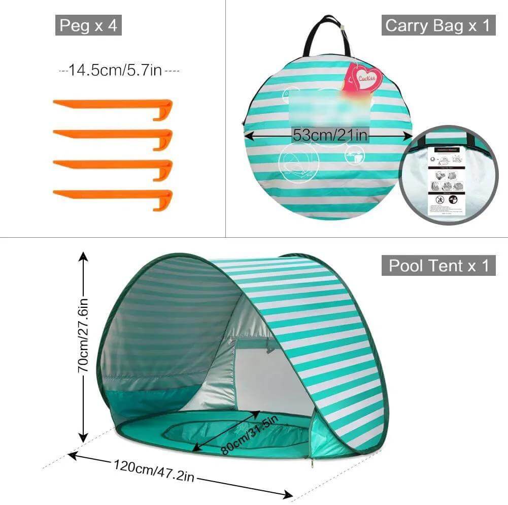 Pop-Up Baby Shade Tent with Detachable Cover – Now 36% OFF