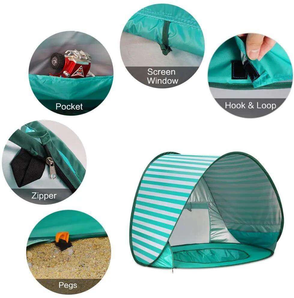Pop-Up Baby Shade Tent with Detachable Cover – Now 36% OFF